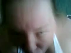 A mouthful of cum was given to a dirty amateur white trash doxy.